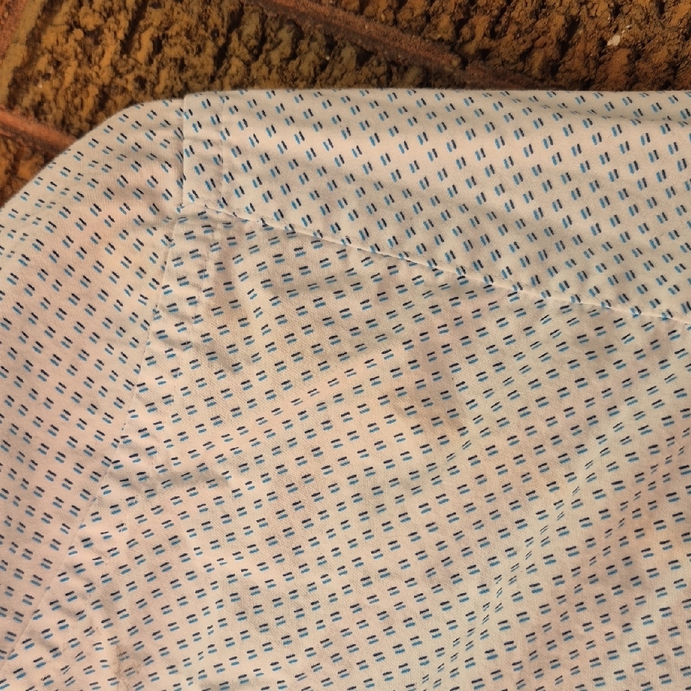 Express Men's Light Blue Patterned Button-Down Sh… - image 6